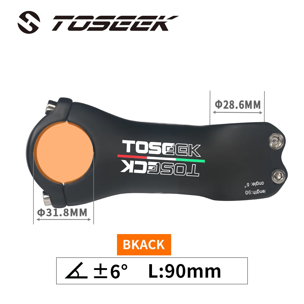 TOSEEK XXX Bike Handlebar Stem Mountain Bike Stem  Power 6 Degree Bike Parts Mtb - £96.88 GBP