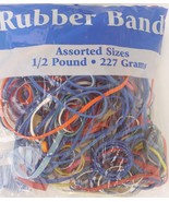 OFFICE RUBBER BANDS ASSORTED SIZES &amp; MULTICOLORS Jumbo Bag 8 oz/pk - £2.36 GBP