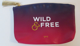 Ipsy August 2017 Wild &amp; Free Glam Bag Empty Makeup Bag Purple Pink Ombre  - £4.01 GBP