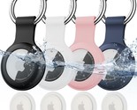 4 Pack Ipx8 Waterproof Airtag Keychain,With Soft Silicone Holder Case Ke... - £18.04 GBP