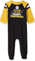 NFL Pittsburgh Steelers Baby IT&#39;S TIME TO PLAY Sleeper size 0-3 Month by... - £22.87 GBP