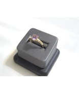 Department Store 18k Gold /Sterling Silver size 9 Amethyst Ring R643 - $1,096.67 MXN