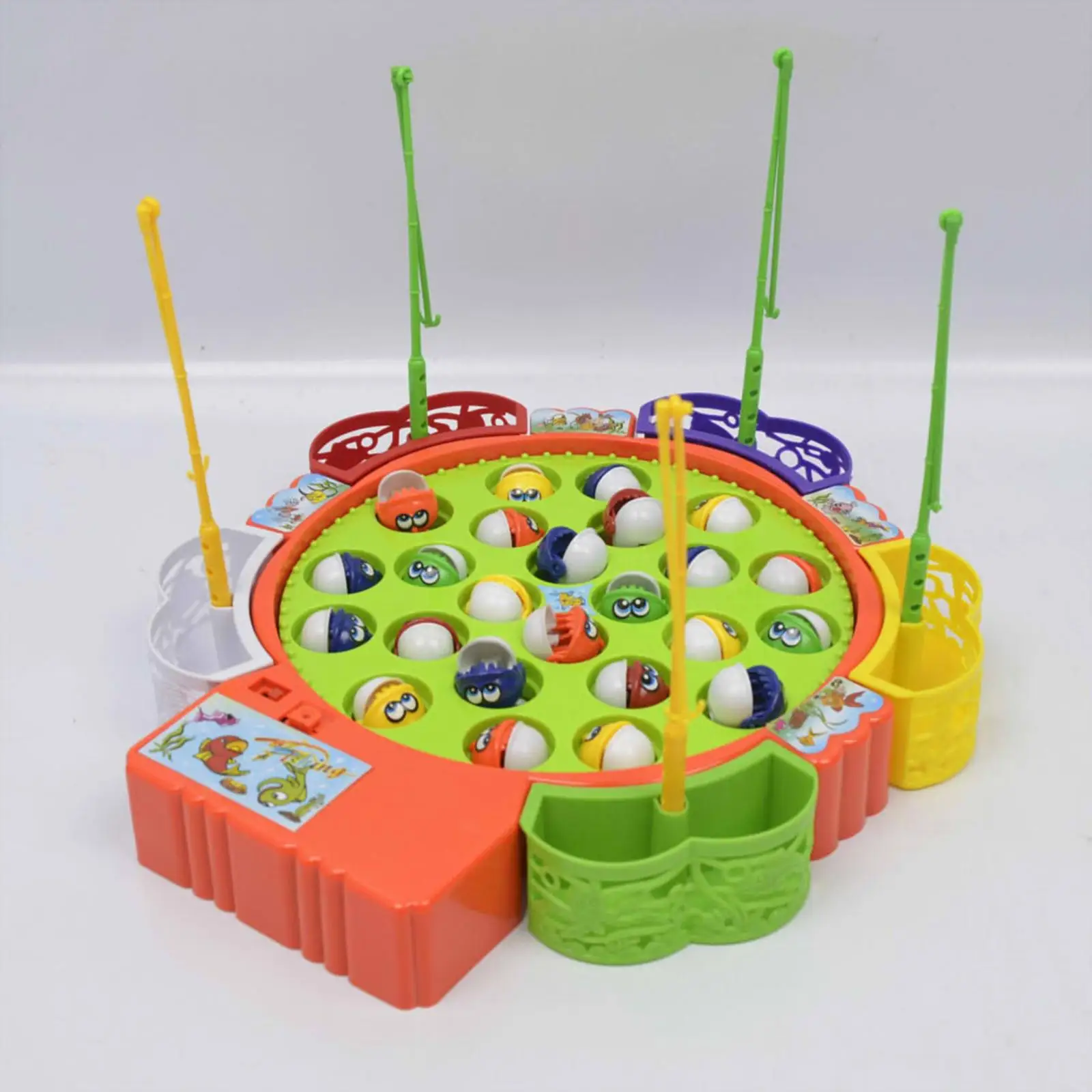 Colorful Fishing Toy Set With Electronic Turntable And 24 Fish - £20.60 GBP+