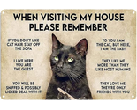 When Visiting My House Please Remember Cat Wall Decoration  - £8.84 GBP