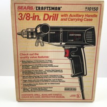 Sears Craftsman Vintage 3/8 in. drill With Carrying Case New Sealed Box ... - $59.38