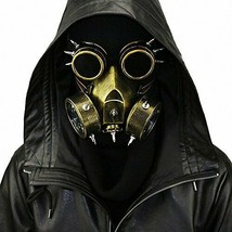 Steampunk Metal Gas Mask with Goggles, Death Mask Helmet for Halloween - £25.28 GBP