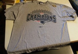 000 VTG 2003 AFC Champions New England Patroits Shirt Large Reebok Super Bowl - $9.99