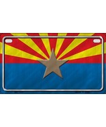 Arizona State Flag Metal Novelty Motorcycle License Plate - $25.74 CAD