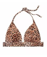 Victoria&#39;s Secret Push Up Triangle Swim Top Medium M Bikini Top Leopard - $29.99