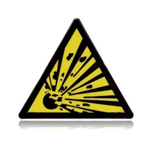 Explosive Safety Warning Hard Enamel Pin - £7.98 GBP