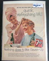 1958 7UP Soda Seven Up &quot;Quick Refreshing Lift&quot; Print Ad Art Poster For Framing - £7.04 GBP