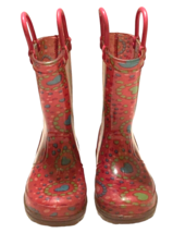 Girls Rain Boots Size 7/8 Multicolor Hearts - £8.50 GBP