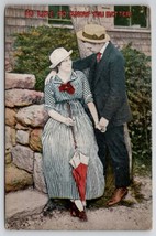 Risque Gentleman I&#39;d Like To Know You Better Woman With Smiles Postcard L21 - £7.26 GBP