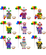 9Pcs Halloween Horror Clown Minifigures Balloon Killer Clowns Mini Block... - $21.39