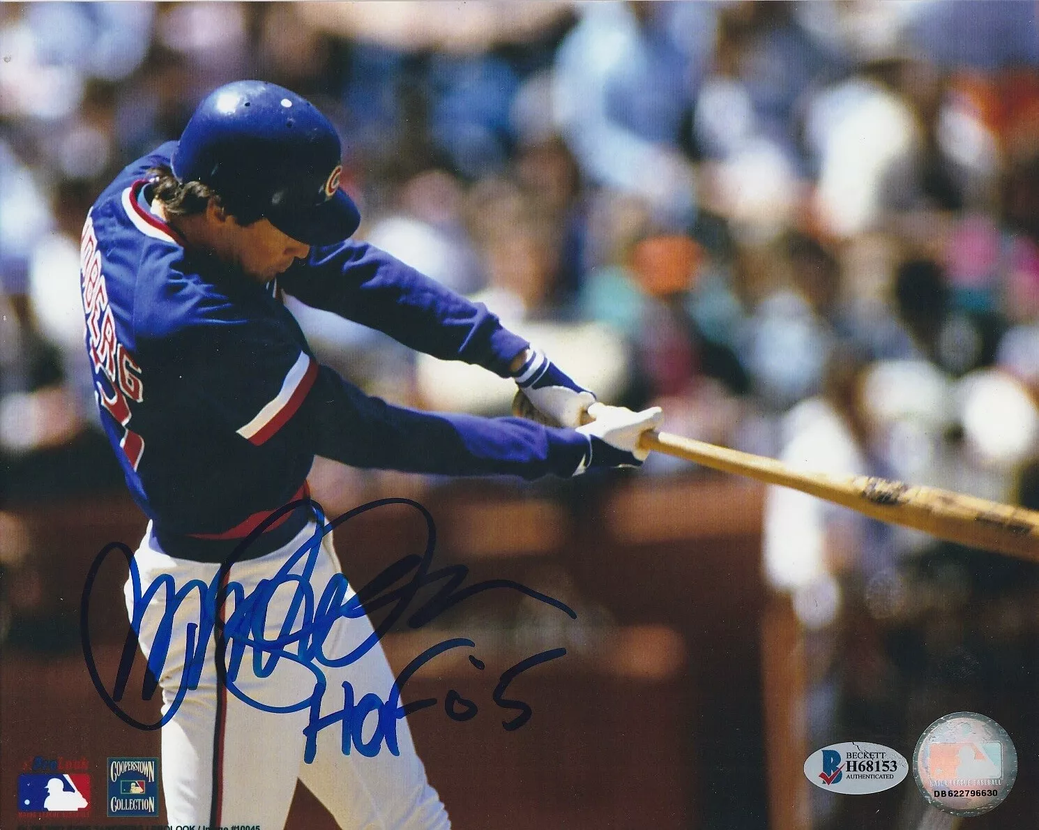 Ryne Sandberg-Cubs-Autographed 8x10 Photo Beckett COA-With HOF 05 Inscri... - $108.95
