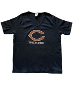 Chicago Bears Unisex New Dark Navy Blue V Neck Bling Tshirt for Women Sz... - $18.55