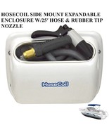 HOSECOIL SIDE MOUNT EXPANDABLE ENCLOSURE W/25′ HOSE &amp; RUBBER TIP NOZZLE ... - £141.63 GBP