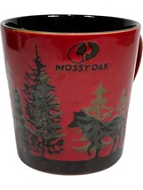 Mossy Oak Wolf In The Pine Woods Red Ceramic Coffee / Tea Cup / Mug 16 o... - $351.44 MXN