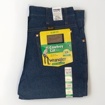 NWT Wrangler 936 Cowboy Cut Slim Fit Blue 100% Cotton Denim Jeans Men&#39;s 33x31 - £30.71 GBP