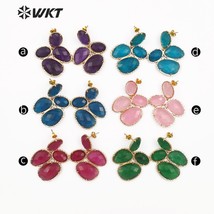 WKT The latest fashion girls in vintage shiny zircon earrings are hot sellers of - £55.64 GBP