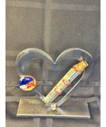 Laser Cut Heart Wedding Glass Sculpture by Gary Rosenthall - $30.00