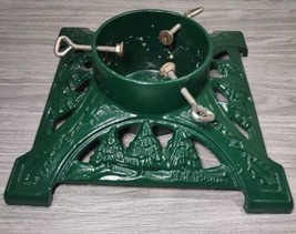 Vintage John Wright L.L. BEAN Cast Iron Green Christmas Tree Stand. Made in USA. - £33.83 GBP