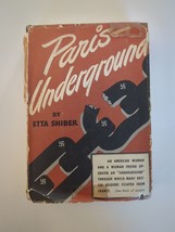 Paris Underground By Etta Shiber Scribners 1943 Hardcover Dj Vintage Book - £11.38 GBP