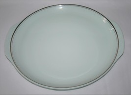 Vintage Universal Ballerina Mist 13&quot; Handled Chop Plate Platinum Trim - £27.54 GBP