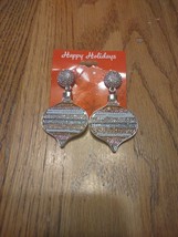 Happy Holidays Christmas Bulb Earrings - $236.69 MXN