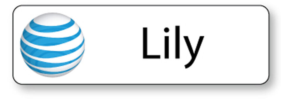 LILY FROM AT&T NAME BADGE HALLOWEEN COSTUME COSPLAY PROP PIN FASTENER ...