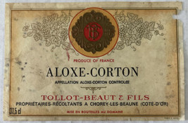 Aloxe-Corton Tollot-Beaut &amp; Fils French Vintage Wine Bottle Label - £10.24 GBP