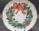 Rare Williams Sonoma TWAS THE NIGHT BEFORE CHRISTMAS Dinner Wreath Plate... - $59.38
