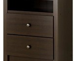 Tall, Espresso, Two-Drawer Nightstand From Prepac Called The Fremont. - $129.94