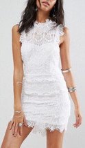 FREE PEOPLE Intimately Mujeres Vestido Daydream Mini Elegante Blanco Talla L - £41.40 GBP