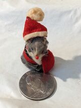 Original Toy Fur Collectible Mouse West Germany Santa St Nick Christmas Red - $59.39