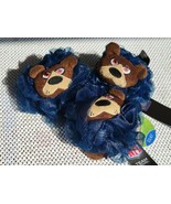 3 Chicago Bears Bath Loofah Mascot NFL  Scrubby Pouf FAN GIFT NWT Blue  - $6.93