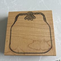 Me &amp; Carrie Lou Negligee New Vintage Large Purse Wood Stamp 4.25”x4.25” - $60.05 MXN