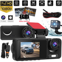 3Lens HD 1080P DVR Car Dash Camera Front/Inside/Rear Video Recorder G-se... - £42.66 GBP