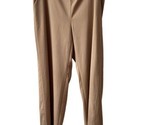 Evan Picone Stretch Slacks Womens Size 14 Tan Side Zip Straight Leg Dressy - $13.99