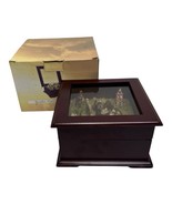 Wooden Nativity Music box plays Silent Night Vintage Christmas Mary Jesu... - $30.00