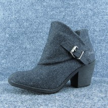 Blowfish Malibu Women Ankle Boots Gray Fabric Zip Size 6 Medium - £19.36 GBP
