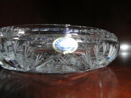 Crystal Glass Large Ashtray 8.75" Diameter NIB image 5