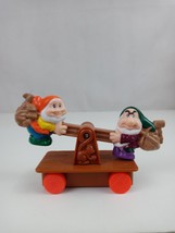  McDonalds Happy Meal Toy Snow White Seven Dwarfs Happy And Grumpy Railcar. - $4.84