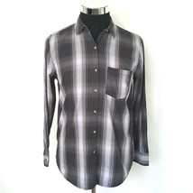 New with Tags Universal Thread Shirt Mens Size Small Gray Plaid Button Front - £16.61 GBP
