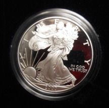 2000-P Proof Silver American Eagle 1 oz coin w/ box &amp; COA - £64.51 GBP