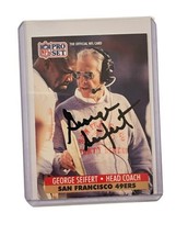 George Seifert San Francisco 49ers Football Pro Set Signed Auto Card Signature - $16.00