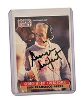 George Seifert San Francisco 49ers Football Pro Set Signed Auto Card Signature - £12.55 GBP