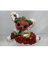 Vintage Bead Sequin Push Pin Christmas Tree Ornament Reindeer Sequence  D - $419.96 MXN