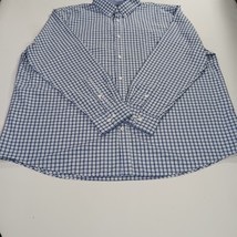 Classic Collection Regular Fit Men's Blue & White Check Button-Down Shirt Sz 3XL image 15
