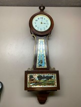 Antique Art Deco Bayard Banjo Clock Made in France H&amp;H Distributor 20&quot; long - £562.07 GBP